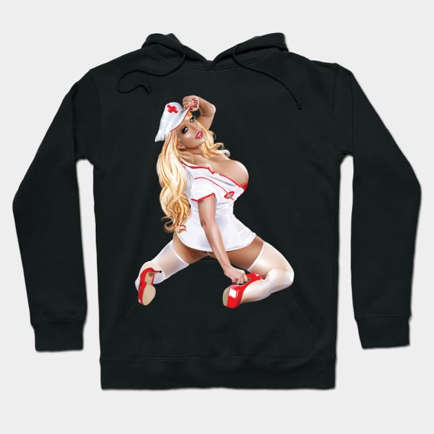 PIN UP Nurse CC Hoodie by kiwiartyfarty